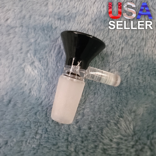 14mm Male Obsidian Black Glass Bowl Replacement Tobacco Herb Water Pipe Piece