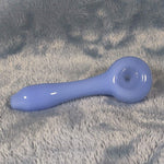 Small Sky Blue Smoking Pipe Tobacco Herb Portable Glass Spoon Pocket Size