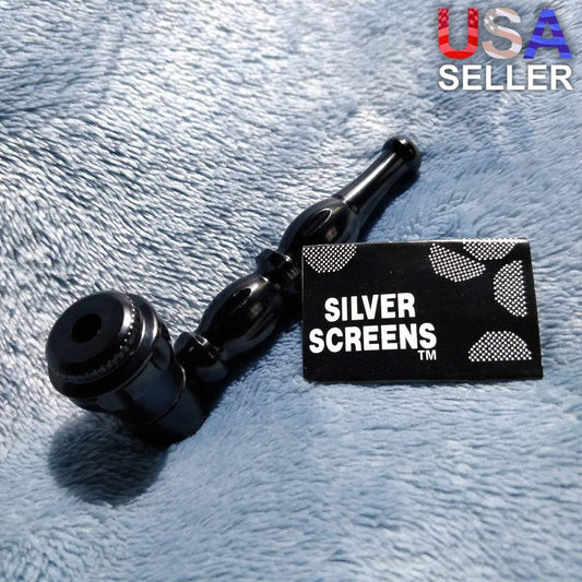 NEW Small Black Stylish Smoking Pipe Tobacco Herb Portable Metal Pocket Size