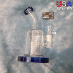 Small Premium Sapphire Blue Water Pipe Tobacco Smoking Herb Glass Travel Size