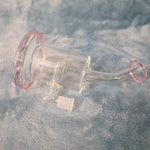 Small Premium Rosey Pink Water Pipe Tobacco Smoking Herb Glass Travel Size