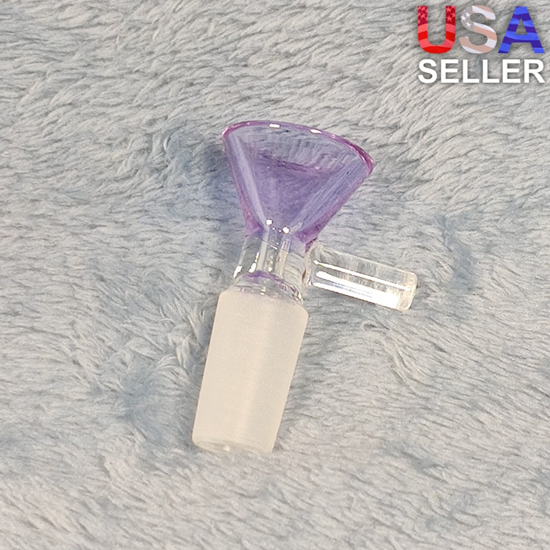 14mm Male Lavender Purple Glass Bowl Replacement Tobacco Herb Water Pipe Piece