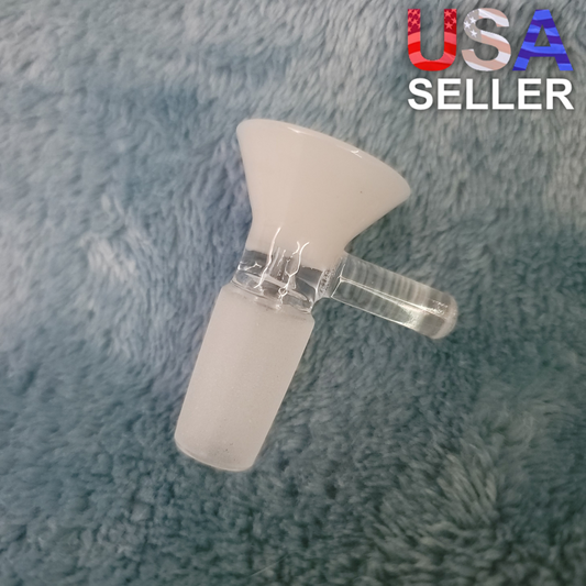 14mm Male Pearl White Glass Bowl Replacement Tobacco Herb Water Pipe Piece