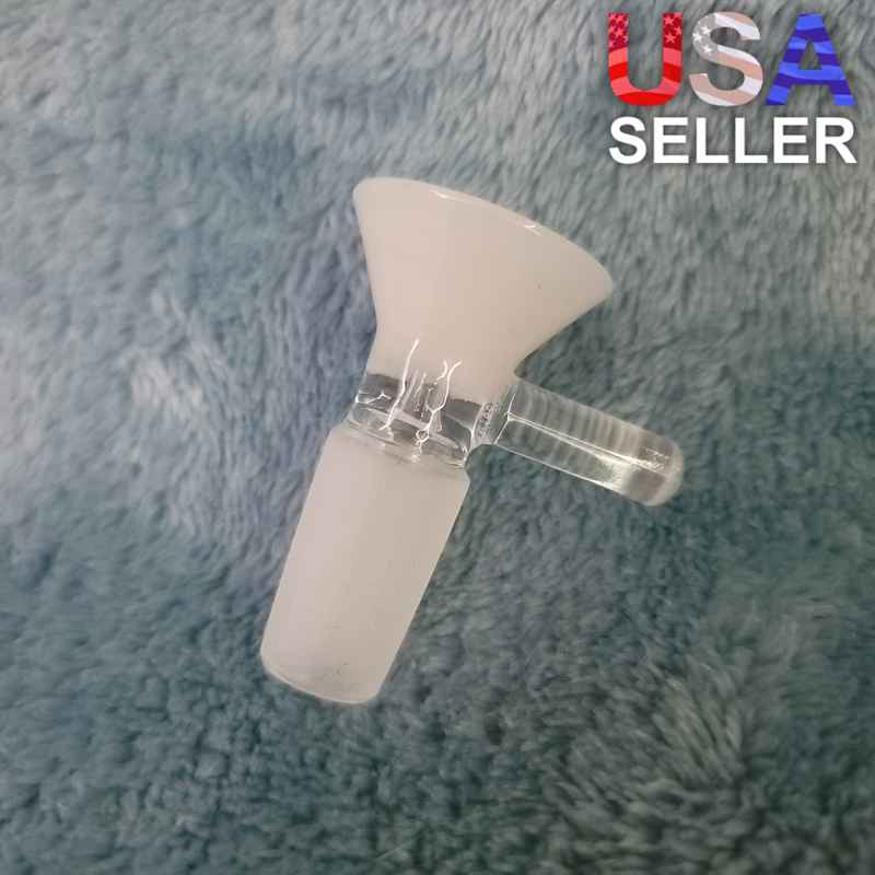 14mm Male Pearl White Glass Bowl Replacement Tobacco Herb Water Pipe Piece