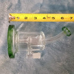 Small Premium Emerald Green Water Pipe Tobacco Smoking Herb Glass Travel Size