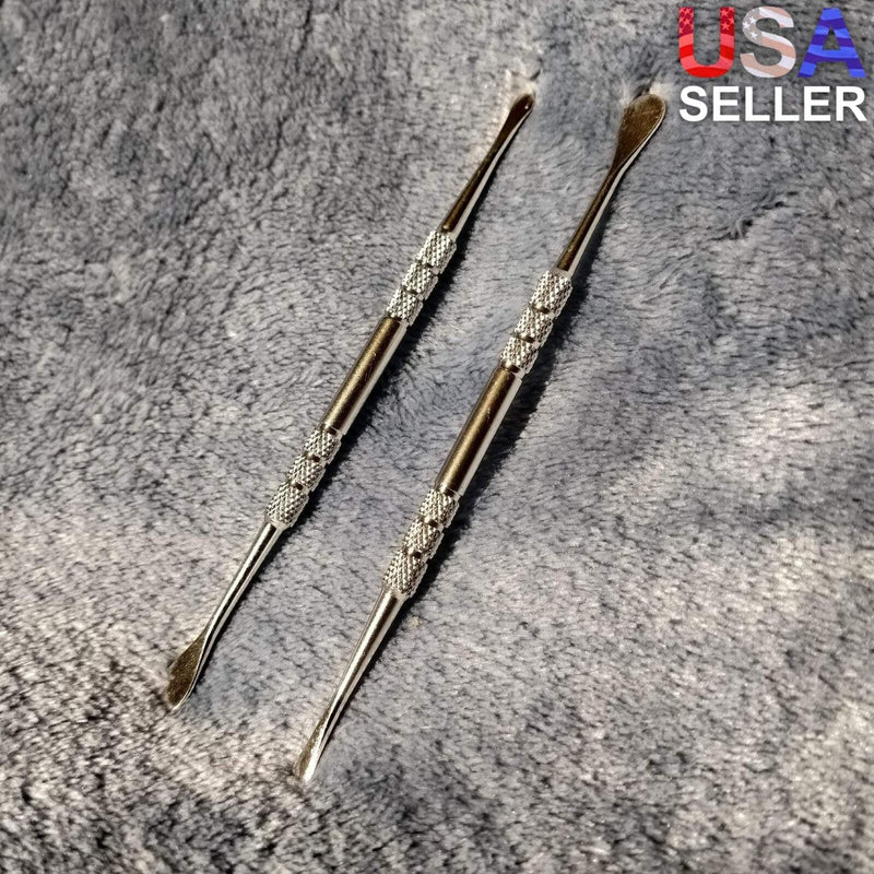 2 Silver Stainless Steel Scraper Poker Bowl Cleaner Tool Smoking Tobacco Herb