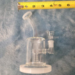 Small Premium Pearly White Water Pipe Tobacco Smoking Herb Glass Travel Size