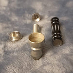 Small Black Luxury Metal Smoking Pipe Tobacco Herb Silver Portable Pocket Size