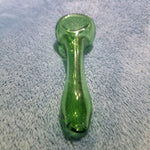 Small Emerald Green Smoking Pipe Tobacco Herb Portable Glass Spoon Pocket Size
