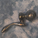 Small Elegant Smokey Black Water Pipe Tobacco Smoking Herb Glass Travel Size