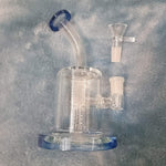 Small Premium Ice Blue Water Pipe Tobacco Smoking Herb Glass Travel Size