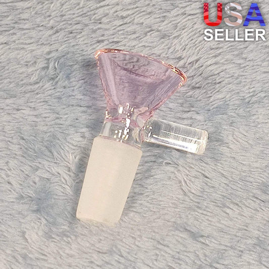 14mm Male Rosey Pink Glass Bowl Replacement Tobacco Herb Water Pipe Piece