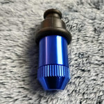 Small Flared Blue Bullet Smoking Pipe Tobacco Herb Portable Metal Travel Size