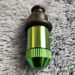 Small Flared Green Bullet Smoking Pipe Tobacco Herb Portable Metal Travel Size