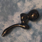 Small Elegant Obsidian Black Water Pipe Tobacco Smoking Herb Glass Travel Size