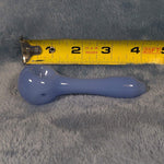 Small Sky Blue Smoking Pipe Tobacco Herb Portable Glass Spoon Pocket Size