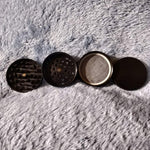 50mm Small Black 4 Piece Tobacco Herb Grinder Portable Metal Travel Size