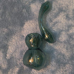 Small Elegant Misty Green Water Pipe Tobacco Smoking Herb Glass Travel Size