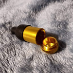 NEW Small Gold Bullet Smoking Pipe Tobacco Herb Portable Metal Pocket Size