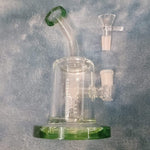Small Premium Emerald Green Water Pipe Tobacco Smoking Herb Glass Travel Size