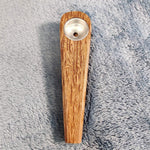 Small Spruce Wood Wedge Smoking Pipe Tobacco Herb Portable Wooden Travel Size