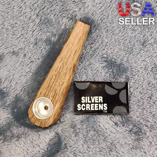 Small Spruce Wood Wedge Smoking Pipe Tobacco Herb Portable Wooden Travel Size