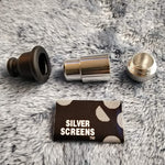 Small Flared Silver Bullet Smoking Pipe Tobacco Herb Portable Metal Travel Size