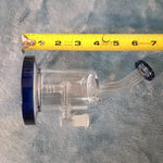 Small Premium Sapphire Blue Water Pipe Tobacco Smoking Herb Glass Travel Size