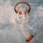 Small Premium Amber Red Water Pipe Tobacco Smoking Herb Glass Travel Size