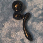 Small Elegant Obsidian Black Water Pipe Tobacco Smoking Herb Glass Travel Size