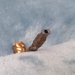 Small Bronze Deluxe Smoking Pipe Tobacco Herb Portable Metal Glass Travel Size