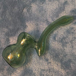 Small Elegant Emerald Green Water Pipe Tobacco Smoking Herb Glass Travel Size