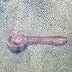 Small Rosey Pink Smoking Pipe Tobacco Herb Portable Glass Spoon Pocket Size