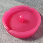 Unique Rosey Pink Silicone Ash Tray Smoking Tobacco Herb Round Ashtray Bowl Tap