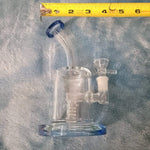 Small Premium Ice Blue Water Pipe Tobacco Smoking Herb Glass Travel Size