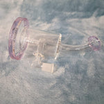 Small Premium Lavender Purple Water Pipe Tobacco Smoking Herb Glass Travel Size
