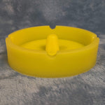 Unique Yellow Silicone Ash Tray Smoking Tobacco Herb Round Ashtray Bowl Tap