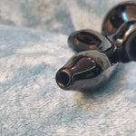 Small Elegant Obsidian Black Water Pipe Tobacco Smoking Herb Glass Travel Size
