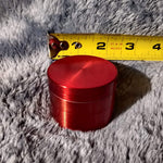 50mm Small Red 4 Piece Tobacco Herb Grinder Portable Metal Travel Size