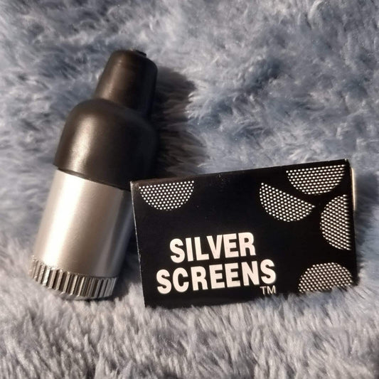NEW Small Silver Bullet Smoking Pipe Tobacco Herb Portable Metal Pocket Size