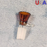 18mm Male Amber Red Glass Bowl Replacement Tobacco Herb Water Pipe Piece