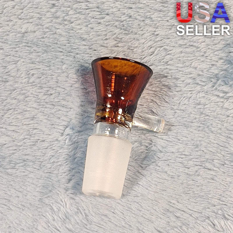 18mm Male Amber Red Glass Bowl Replacement Tobacco Herb Water Pipe Piece