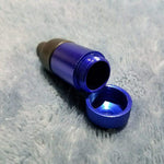 NEW Small Blue Bullet Smoking Pipe Tobacco Herb Portable Metal Pocket Size