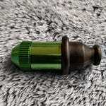 Small Flared Green Bullet Smoking Pipe Tobacco Herb Portable Metal Travel Size