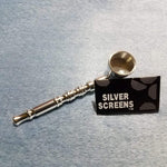 NEW Small Silver Bamboo Smoking Pipe Tobacco Herb Portable Metal Pocket Size