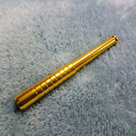 Small Gold One Hitter Bat Smoking Pipe Tobacco Herb Portable Metal Pocket Size