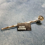 Small Long Silver Bamboo Smoking Pipe Tobacco Herb Portable Metal Travel Size
