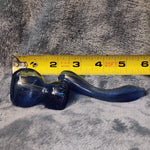 Small Elegant Ice Blue Water Pipe Tobacco Smoking Glass Travel Size