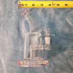 Small Premium Rosey Pink Water Pipe Tobacco Smoking Herb Glass Travel Size