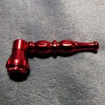 NEW Small Red Stylish Smoking Pipe Tobacco Herb Portable Metal Pocket Size